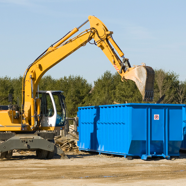 how many times can i have a residential dumpster rental emptied in Frost TX